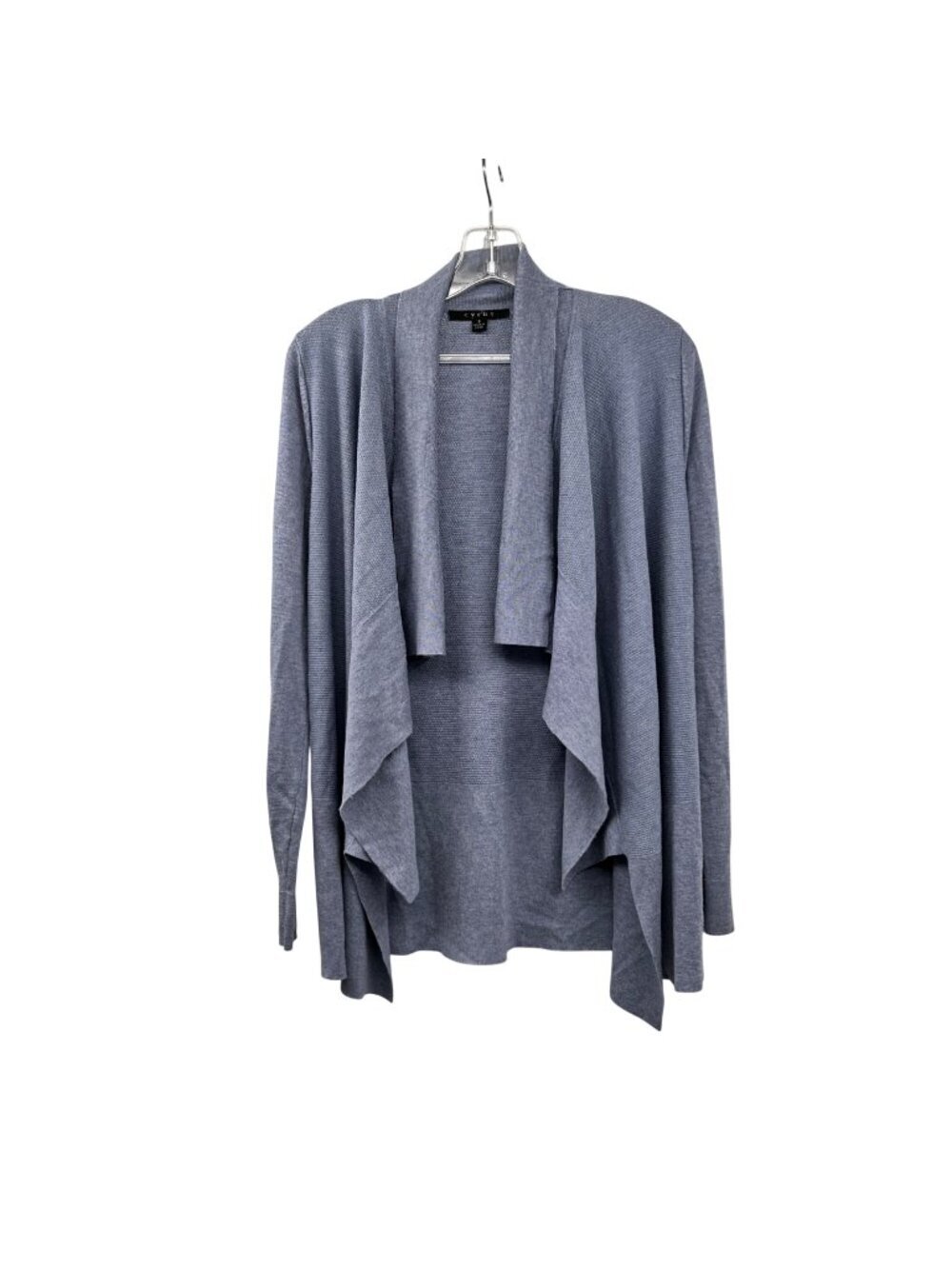 Cyrus Womens Cardigan Open Front Waterfall Blue Gray Size Small